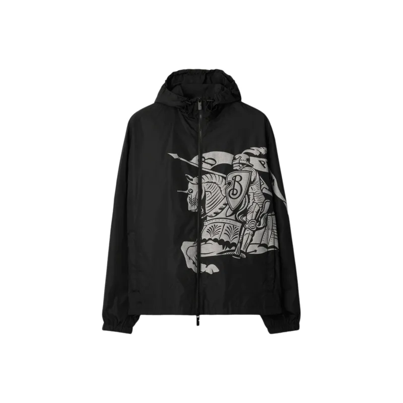 Burberry Ekd Lightweight Hooded Zip Up Jacket-0