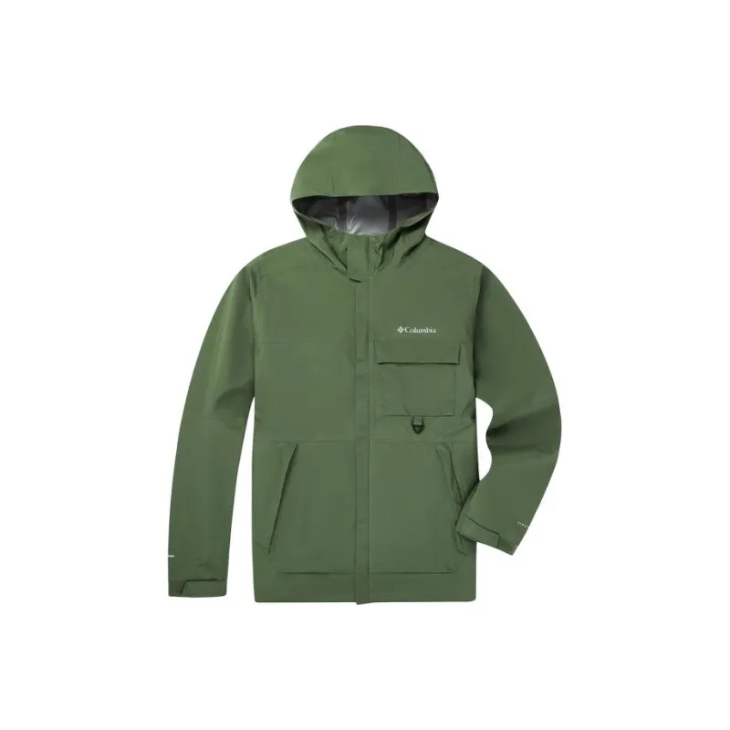 Columbia Transit Spring Outdoor Hiking Water Resistant Windbreaker Jacket Men's Green-0