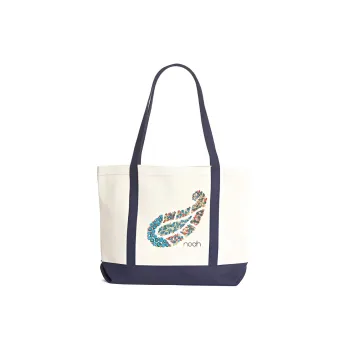NOAH Cotton Canvas Tote Bag, Shopping Bag, Handbag Regular Unisex White