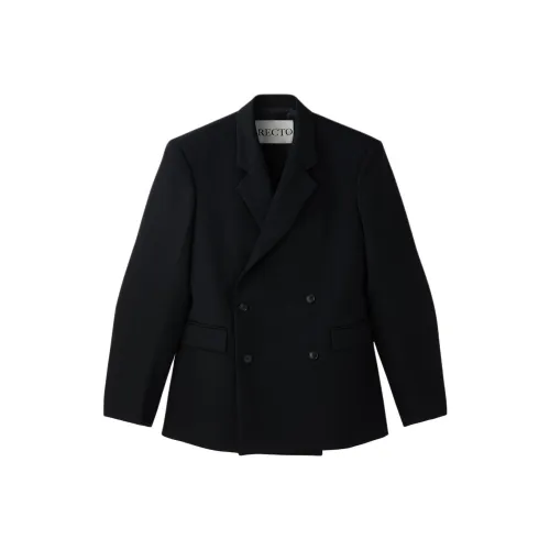 RECTO FW24 DUNE HOURGLASS SILHOUETTE TAILORED JACKET Business Suit Men's Black