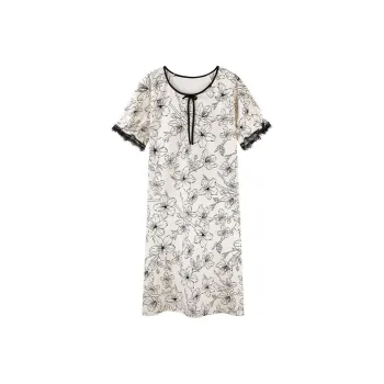 JINXU Nightgown Women's Apricot