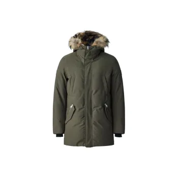 MACKAGE FW22 Solid Color Hooded Down Jacket Men's Army Green