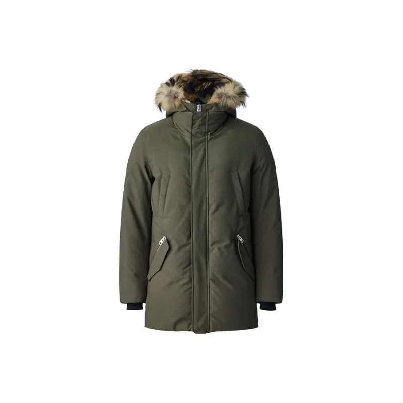 MACKAGE FW22 Solid Color Hooded Down Jacket Men's Army Green-0