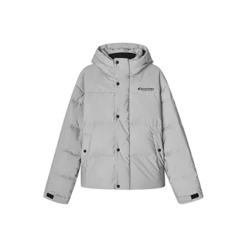 Discovery Expedition Colorblock Solid Color Hooded Down Jacket Unisex