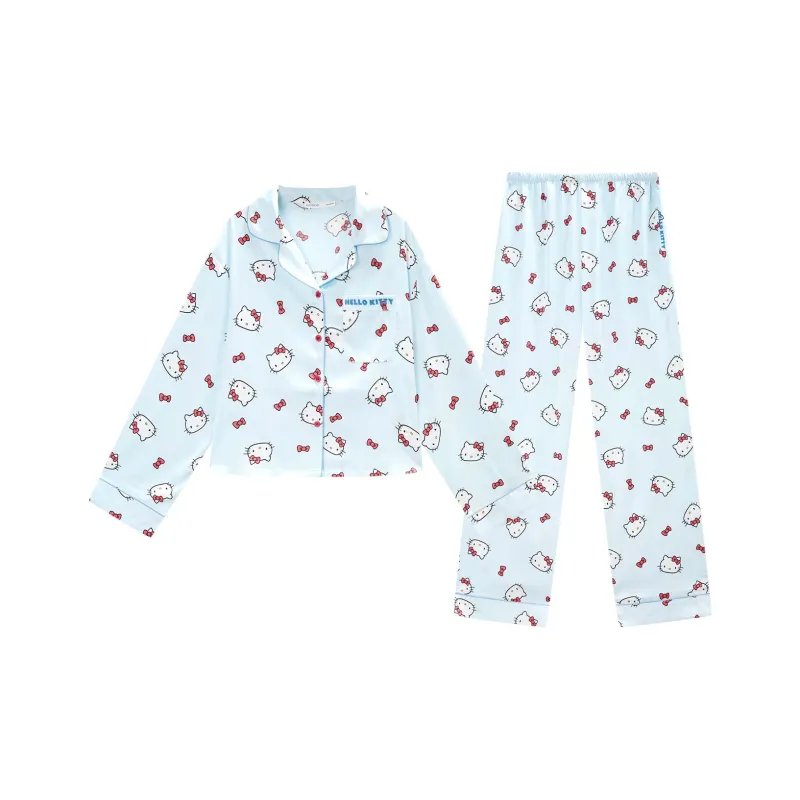 GUKOO x Hello Kitty Sanrio Series Pajama Set Women's Air Blue-0