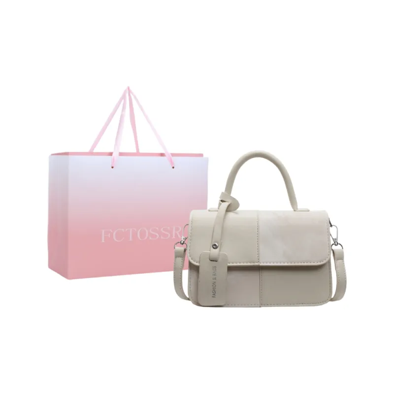 FCTOSSR PU Handbag Women's White/Silver/Black-0
