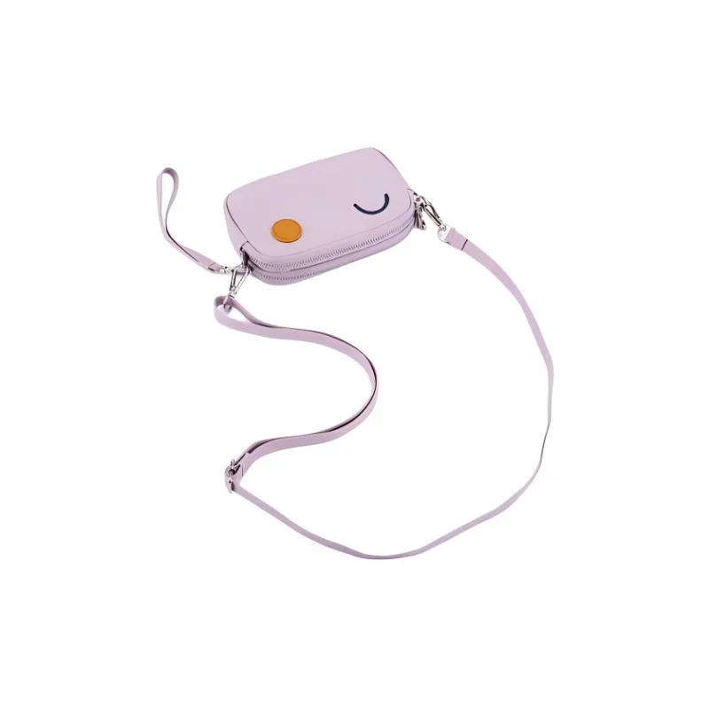 DEERE JACK Cow Leather Crossbody One Shoulder Clutch Trumpets Unisex Light Purple-4