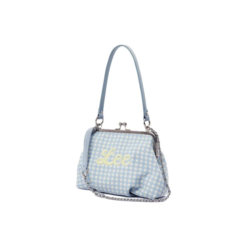 Lee Fabric Crossbody Bag, Handbag, Shoulder Bag Regular Women's Light Blue Plaid-1