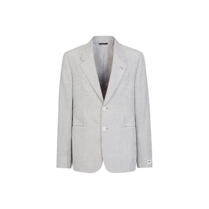 FENDI Sigle breasted Striped Blazer-0