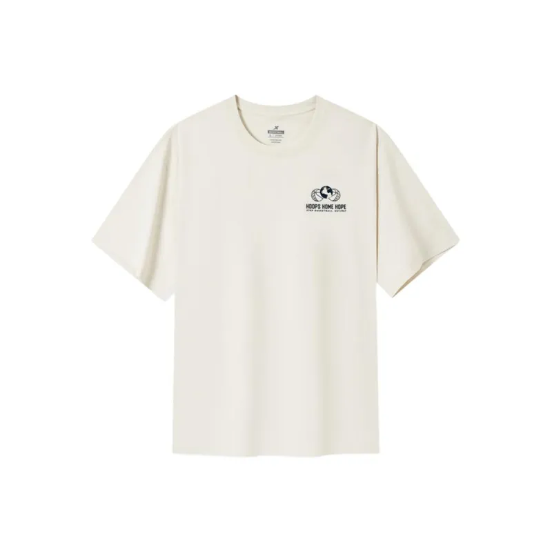 XTEP Basketball Collection T Shirt Unisex Bright Moon White-0