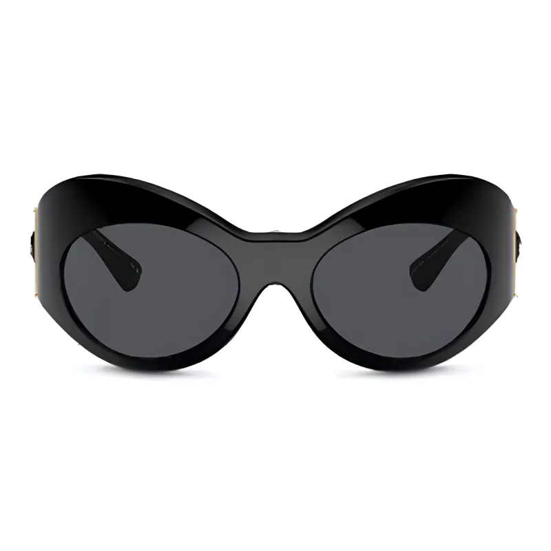 VERSACE Geometric Sunglasses Gray-1