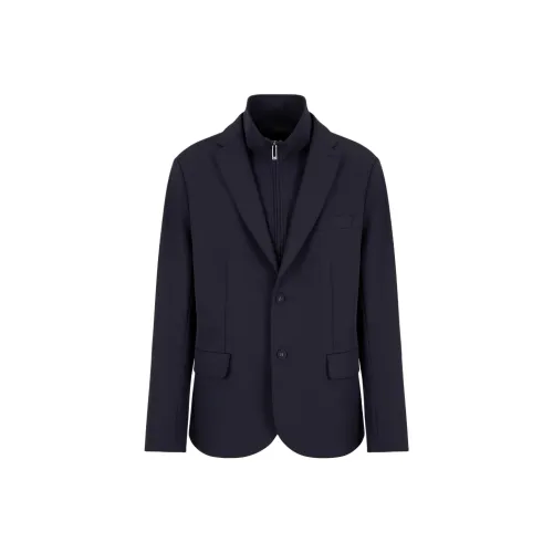 EMPORIO ARMANI Single breasted Jacket With Full zip Detachable Inner Panel In Smooth Lightweight Nylon