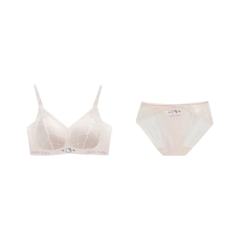 GUKOO x Hello Kitty Sanrio Series Underwear Set Women's Light Mist Pink-0