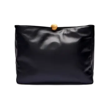 Furla Natural Material Clutch Women's Black