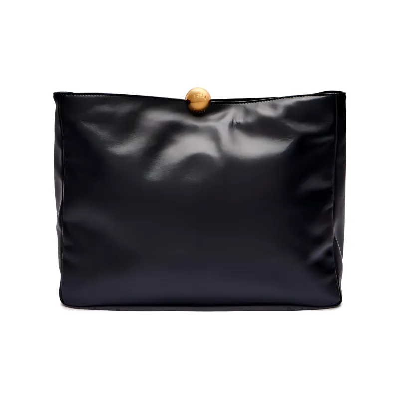 Furla Natural Material Clutch Women's Black-0
