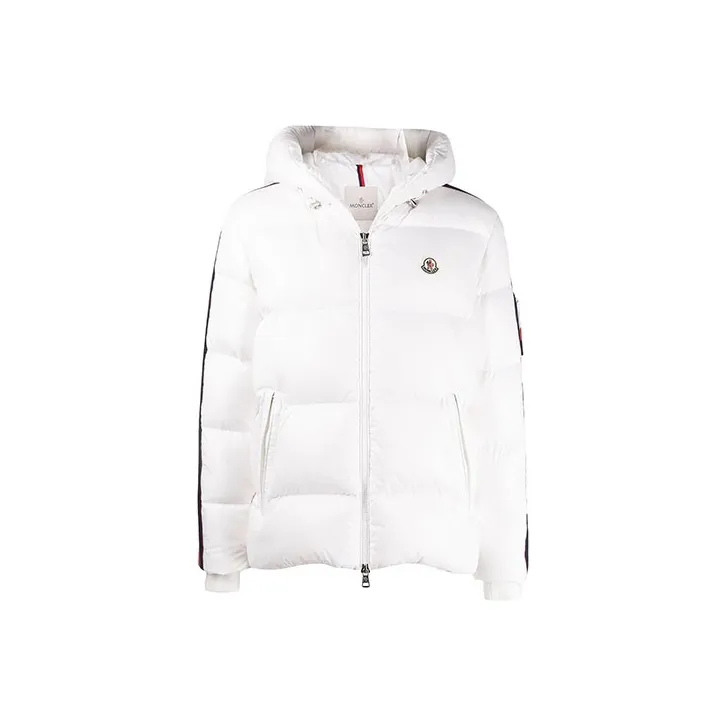 Moncler Dincer Full Zip Jacket With Stripes On Sleeves-0