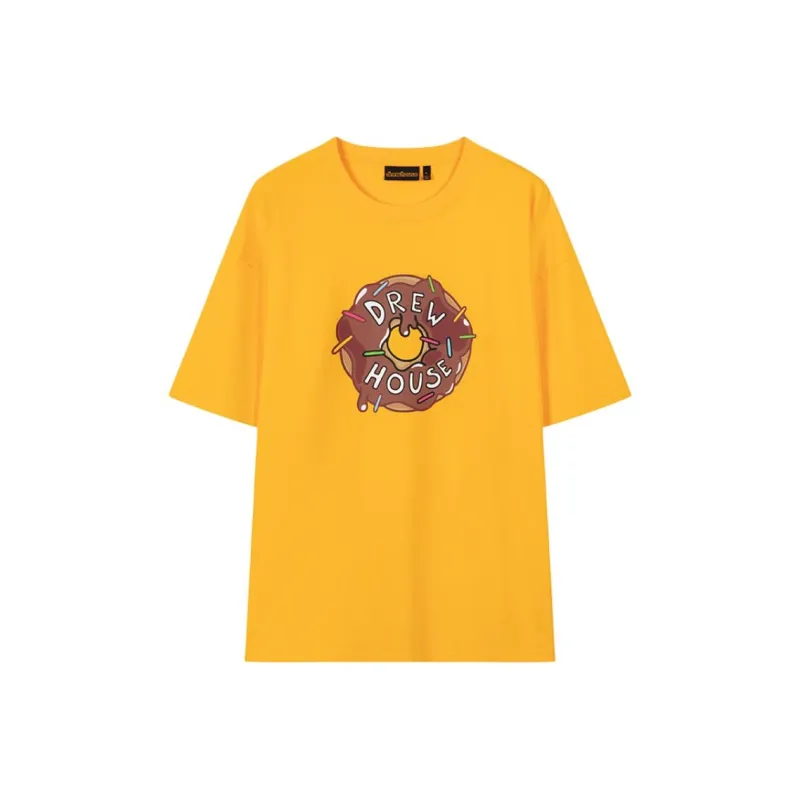Drew House SS25 Donut Ss Tee drew T Shirt Unisex Yellow-0
