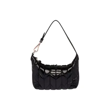 MIU MIU MaritimeSpirit Leather Portable Handbag Shoulder Bag Mini Women's Black
