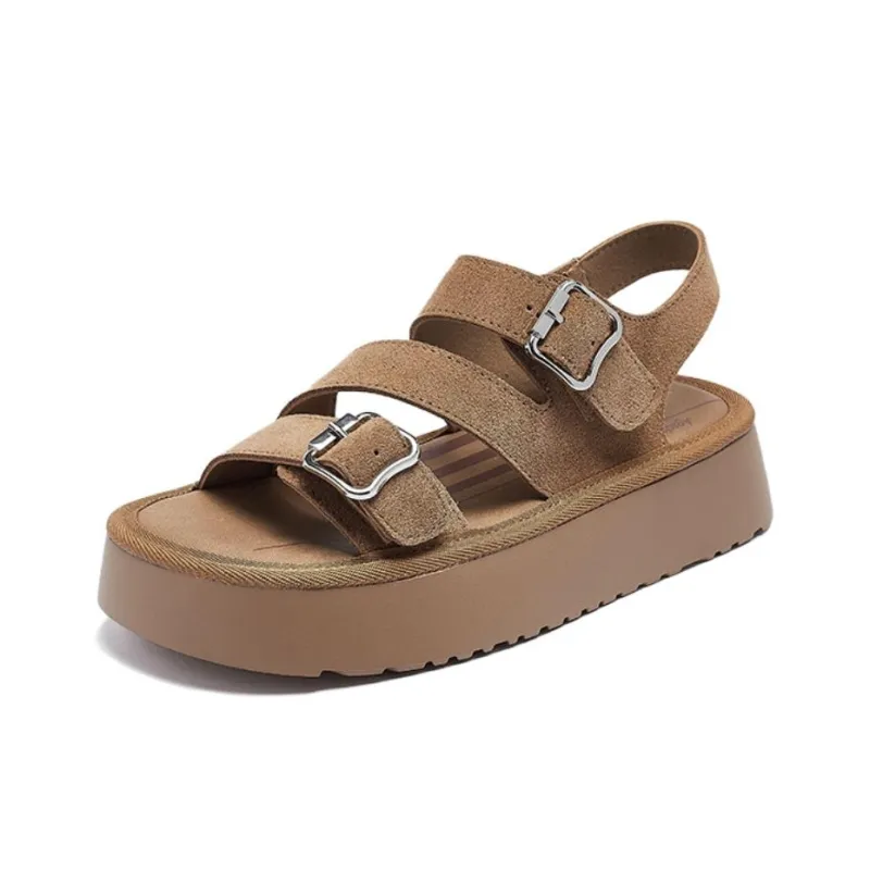 AGSDON Beach Sandals Women's Khaki-7