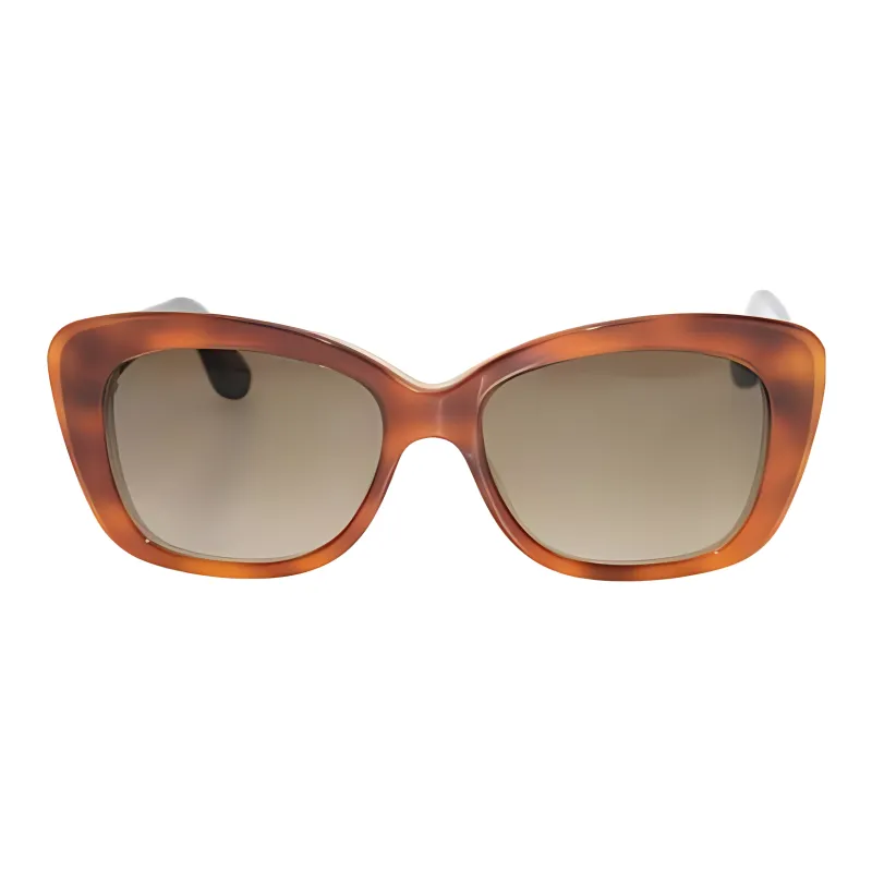 DIOR Acetate Irregular Shape Sunglasses Women's Brown-1