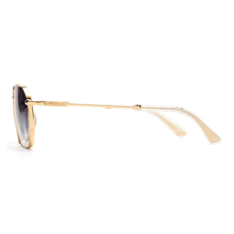 Police Titanium Round Sunglasses Unisex Gold-1