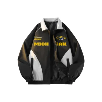 NCAA Jackets Coats Unisex Black Beige