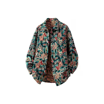 Izex Jackets Coats Unisex Yarn Dyed Woven Jacquard