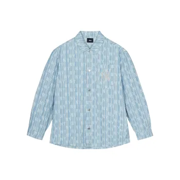 MLB SS24 Denim Jacket Spring And Autumn Unisex Light Blue