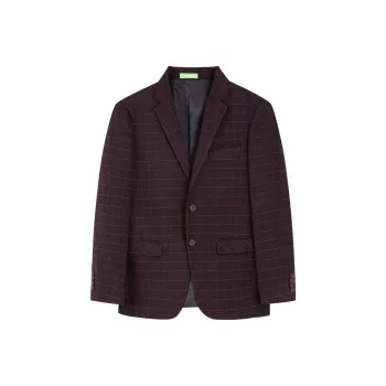FIRS Business Suit Men's Brown Red Plaid
