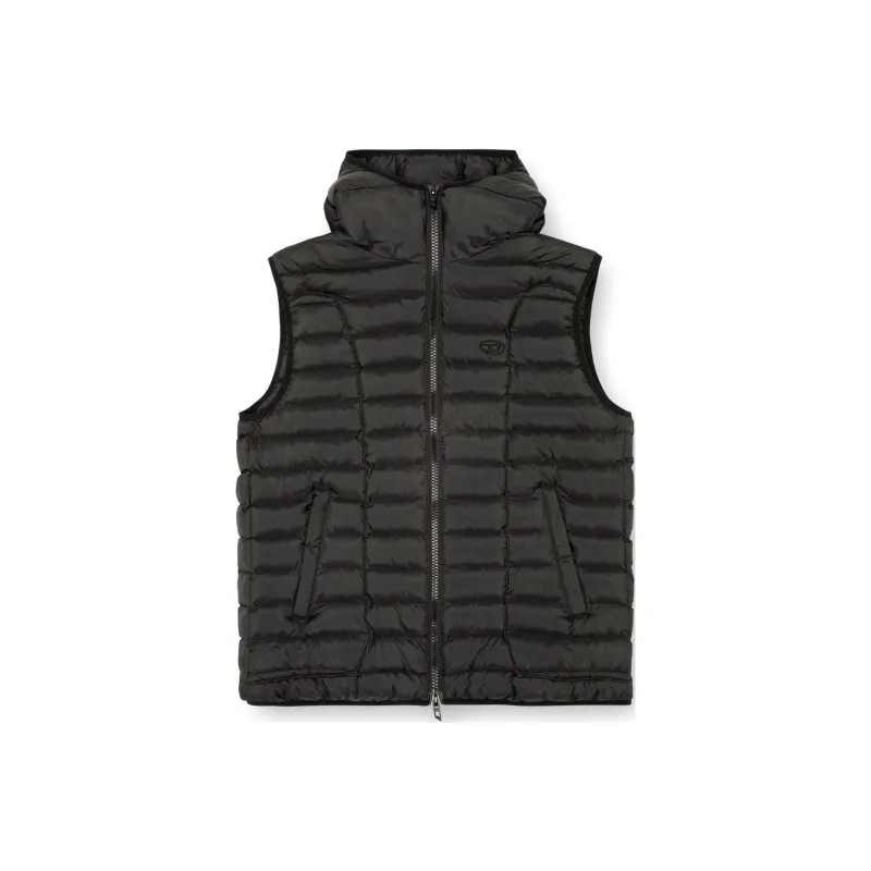 DIESEL W Temple Hooded Puffer Vest-0