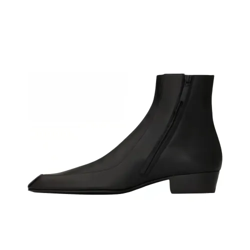 SAINT LAURENT Augustin Zip Detailed Ankle Boots