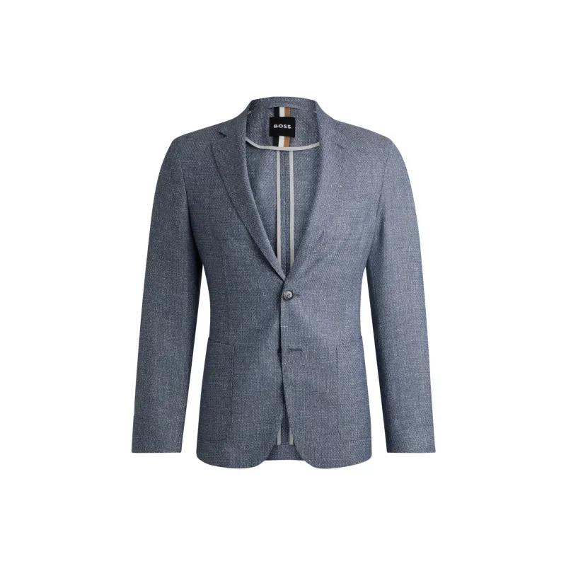 HUGO BOSS Single breasted Wool Blend Blazer-0