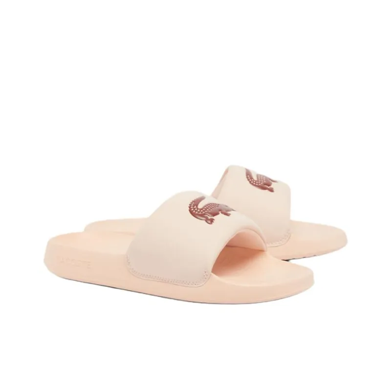 LACOSTE Abrasion Resistant Slide Slippers Women's Pink-1