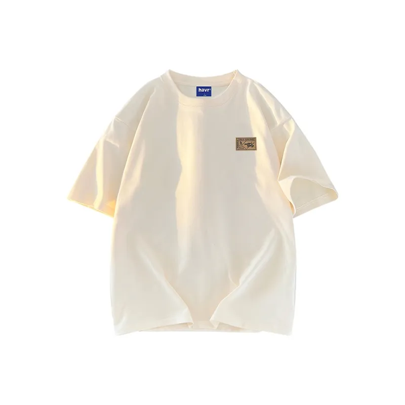 HAVR 100% Cotton Loose Fit Casual Versatile Breathable T-Shirt Unisex-18
