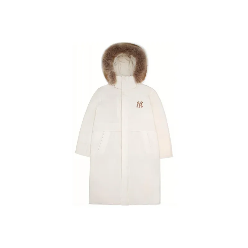 MLB New York Yankees Down Jackets Unisex Cream White-0