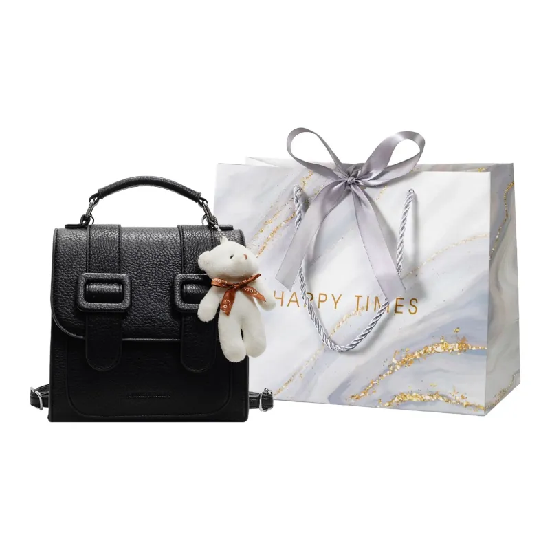 Miss Angel PU Backpack Women's White/Black/Pink-8
