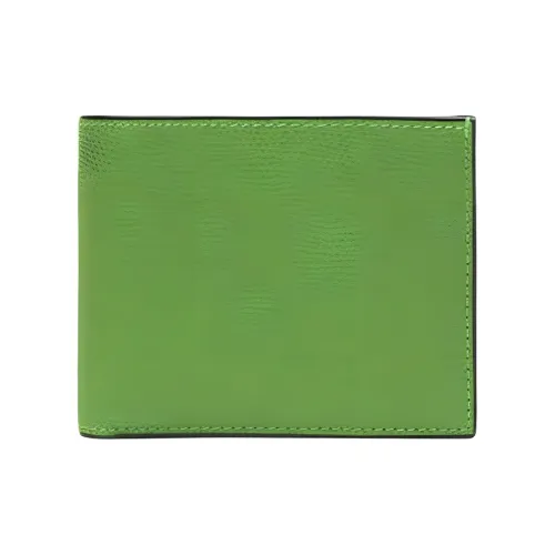 Valextra Millepunte Calfskin Coin Purse Wallet Men's Grass Green