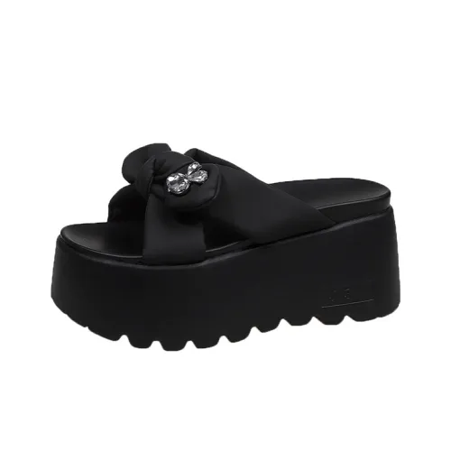 AJPAP Rubber Sole Woven Slip Resistant Odor Resistant Abrasion Resistant Slide Slippers Women's