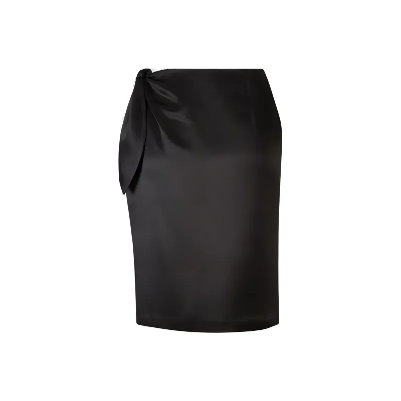 SAINT LAURENT Saint Lauren Ruched Mini Skirt-1