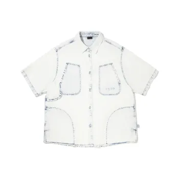 LiNing Shirt Men's Light Blue Denim
