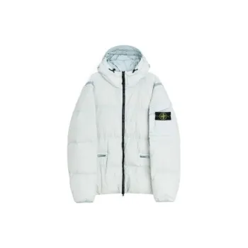 STONE ISLAND Down Jacket Winter Men's Pearl Gray