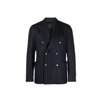 LARDINI Double breasted Pinstripe pattern Suit