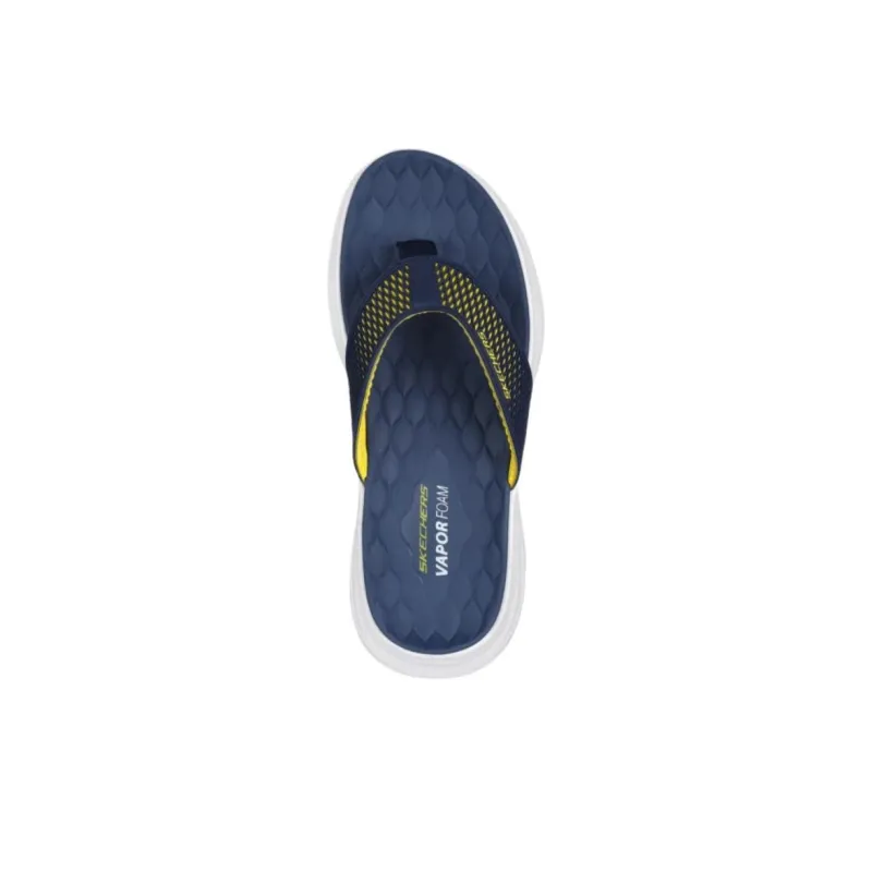 Skechers Vapor Foam Abrasion Resistant Slip Resistant Flip Flops Men's Blue-3