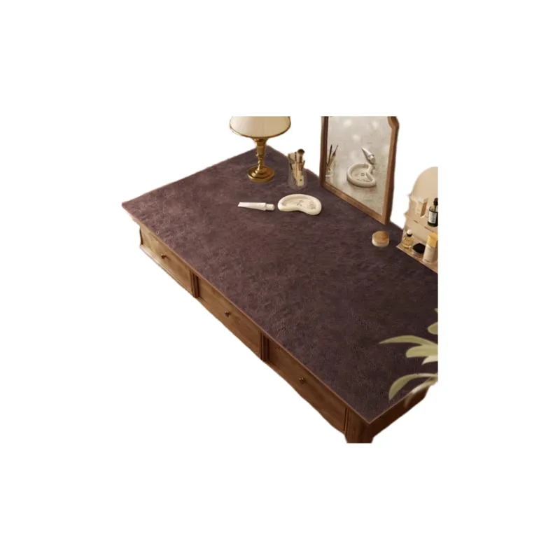 Mulinsen Double Sided Vintage Leather Desk Mat Luxury Premium Leather Office Desk Mat Computer Mat Writing Desk-2