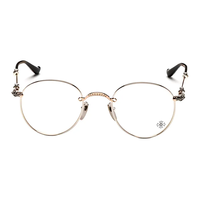 Chrome Hearts Metal Round Eyeglass Frames Unisex-1