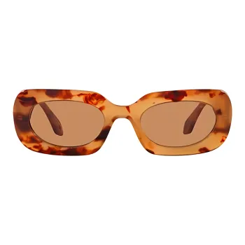 GIORGIO ARMANI Acetate Irregular Shape Sunglasses Women's Brown