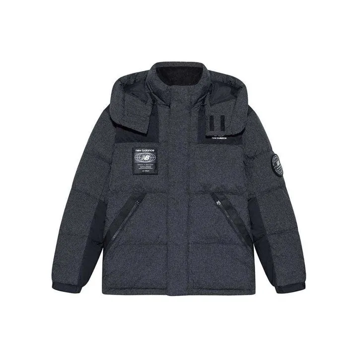 New Balance Down Jackets Men Gray-0