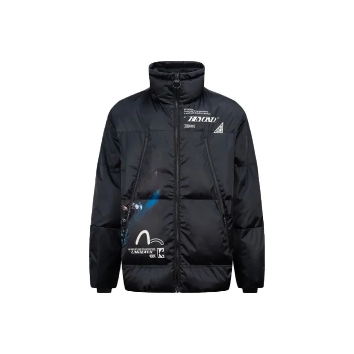 EVISU Puffer Jackets Men Black-0