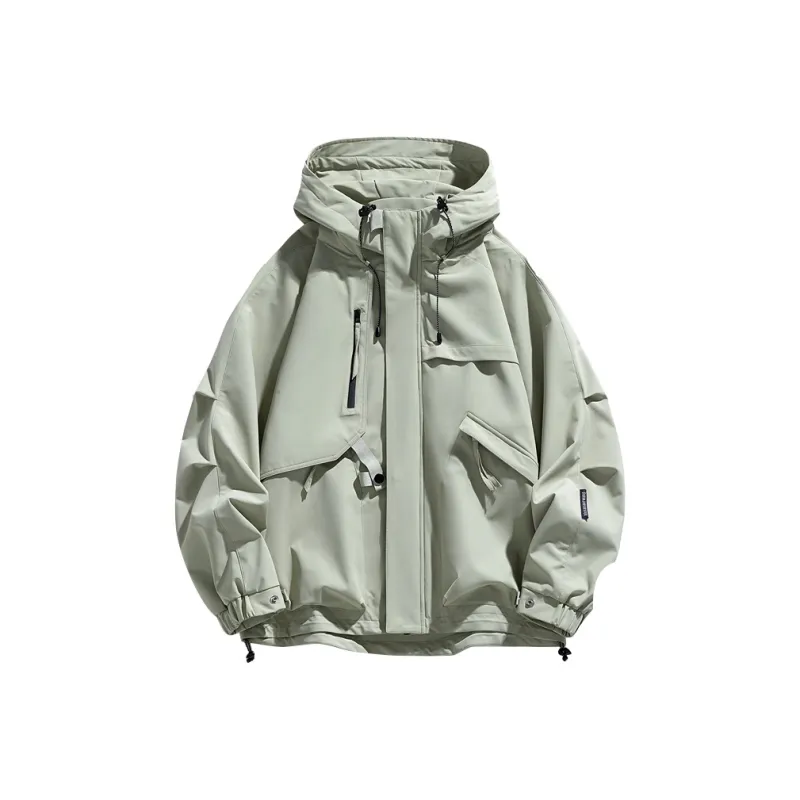 33TH Jackets Coats Unisex Khaki Fabric Color-18