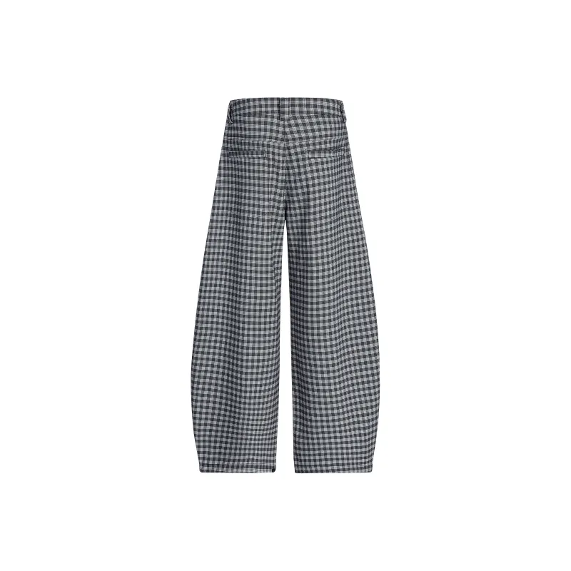 GDRX Casual Pants Unisex Black White Plaid-1